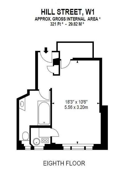 1 bedroom flat to rent - floorplan