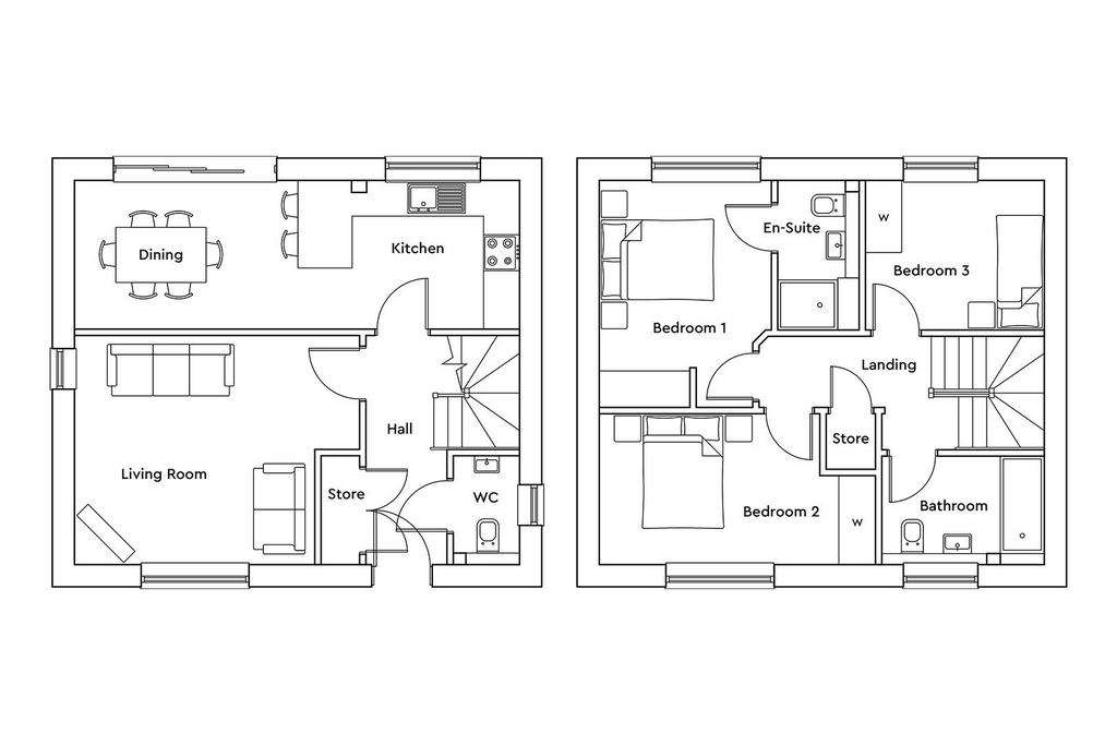 3 bedroom semi-detached house for sale - floorplan