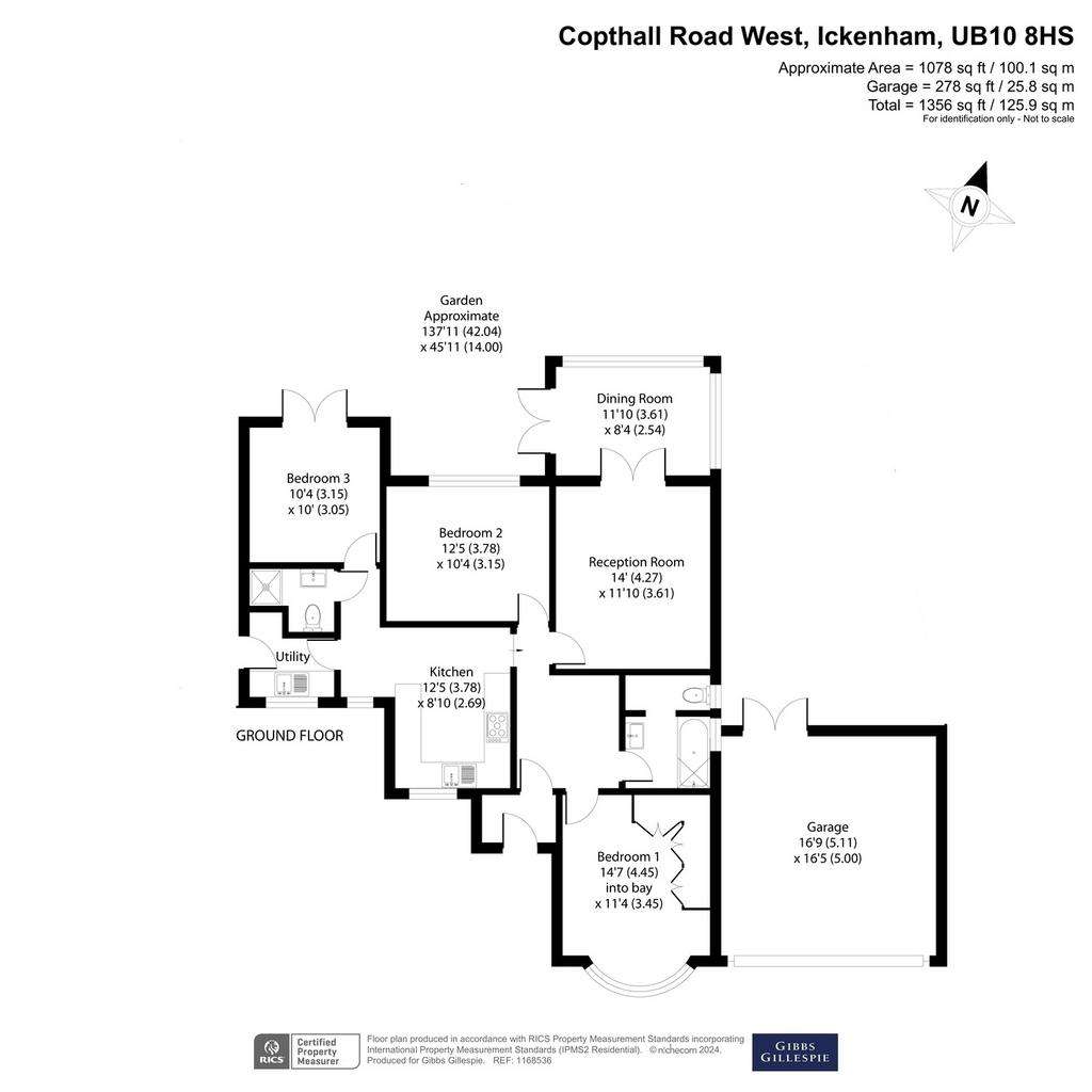 3 bedroom bungalow for sale - floorplan