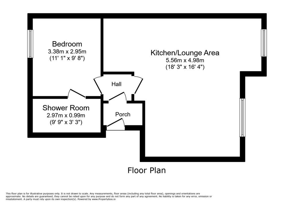 1 bedroom flat to rent - floorplan