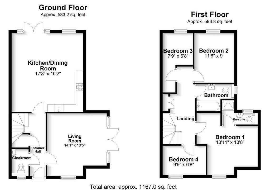 4 bedroom semi-detached house for sale - floorplan