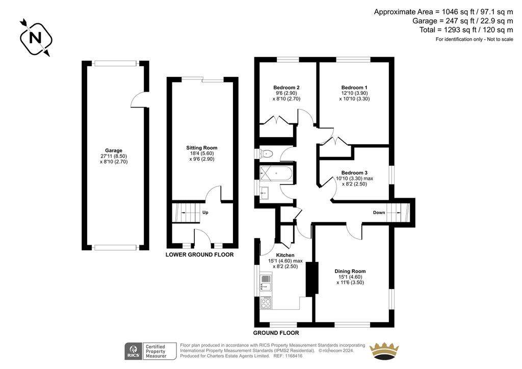 3 bedroom bungalow for sale - floorplan