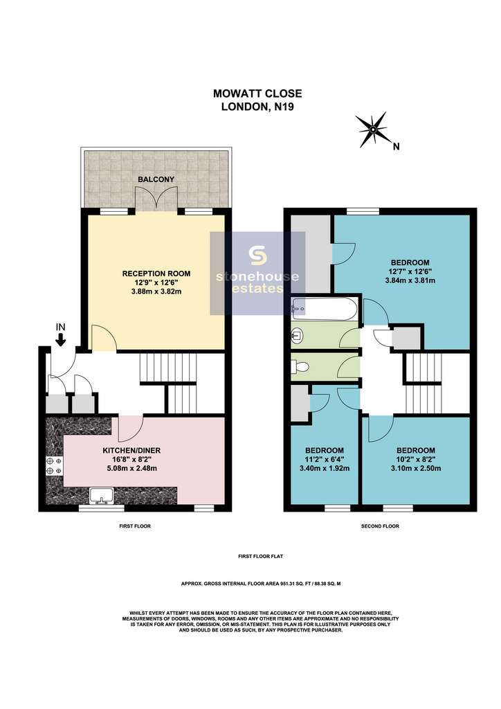 4 bedroom flat to rent - floorplan