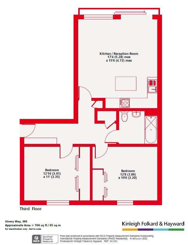 2 bedroom flat for sale - floorplan