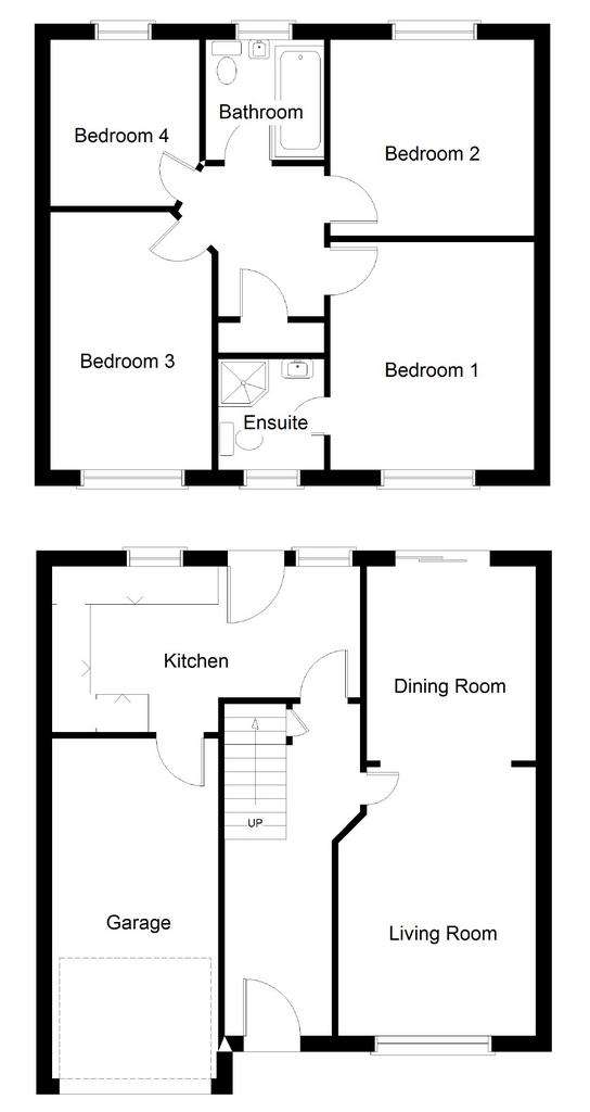 4 bedroom detached house to rent - floorplan