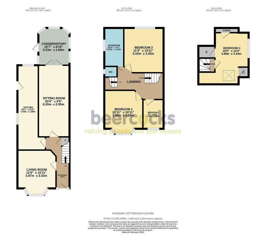 4 bedroom semi-detached house for sale - floorplan