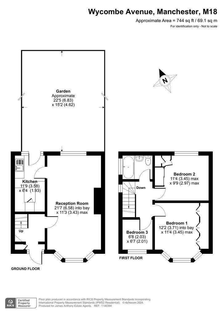 3 bedroom semi-detached house to rent - floorplan