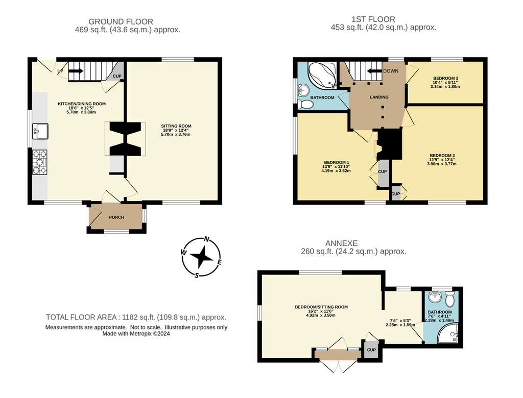 3 bedroom cottage for sale - floorplan