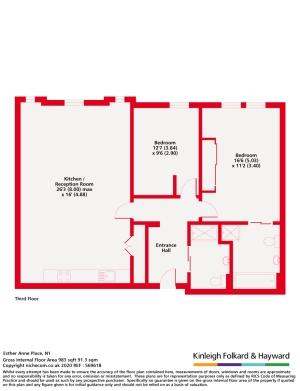 2 bedroom flat to rent - floorplan