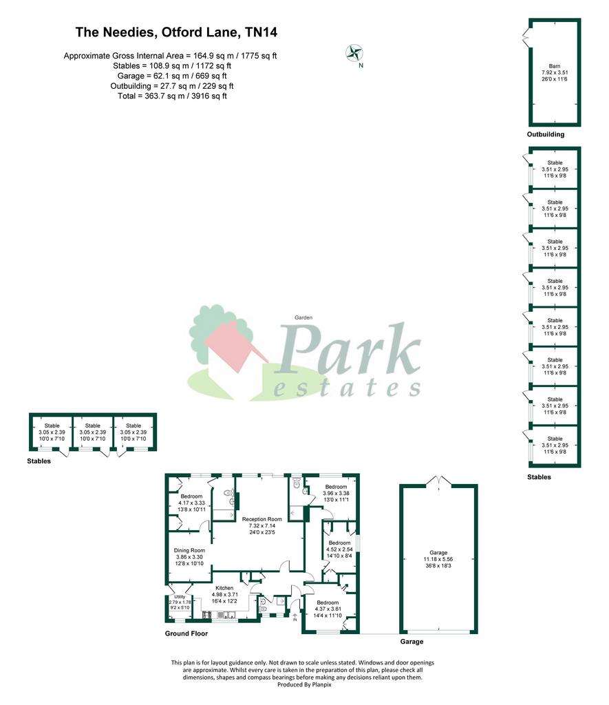 4 bedroom detached bungalow for sale - floorplan