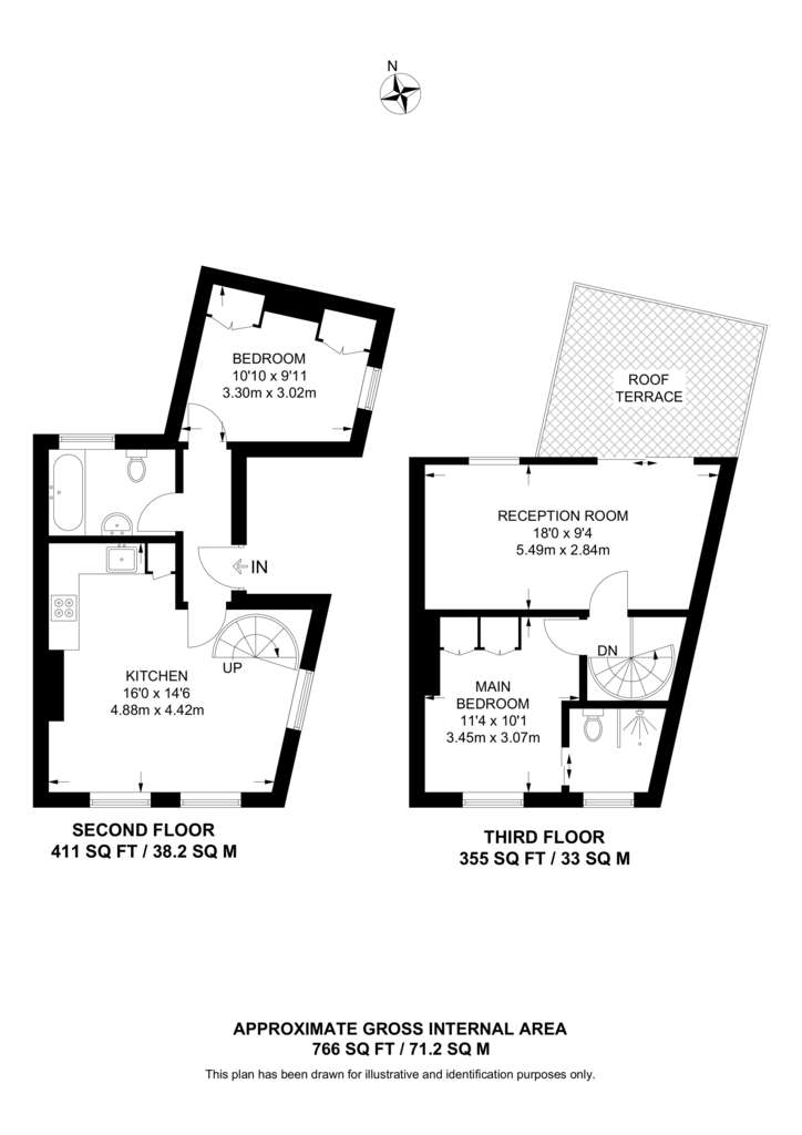 2 bedroom flat to rent - floorplan