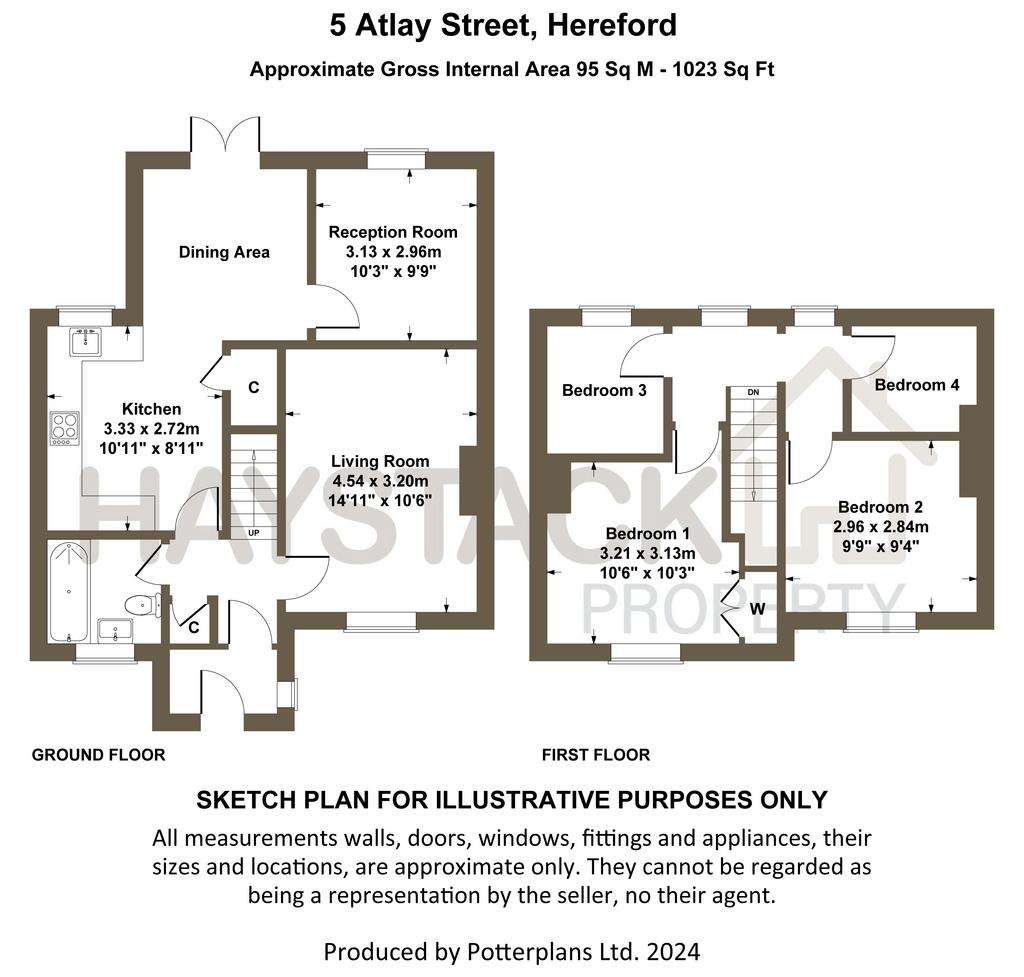 4 bedroom terraced house for sale - floorplan