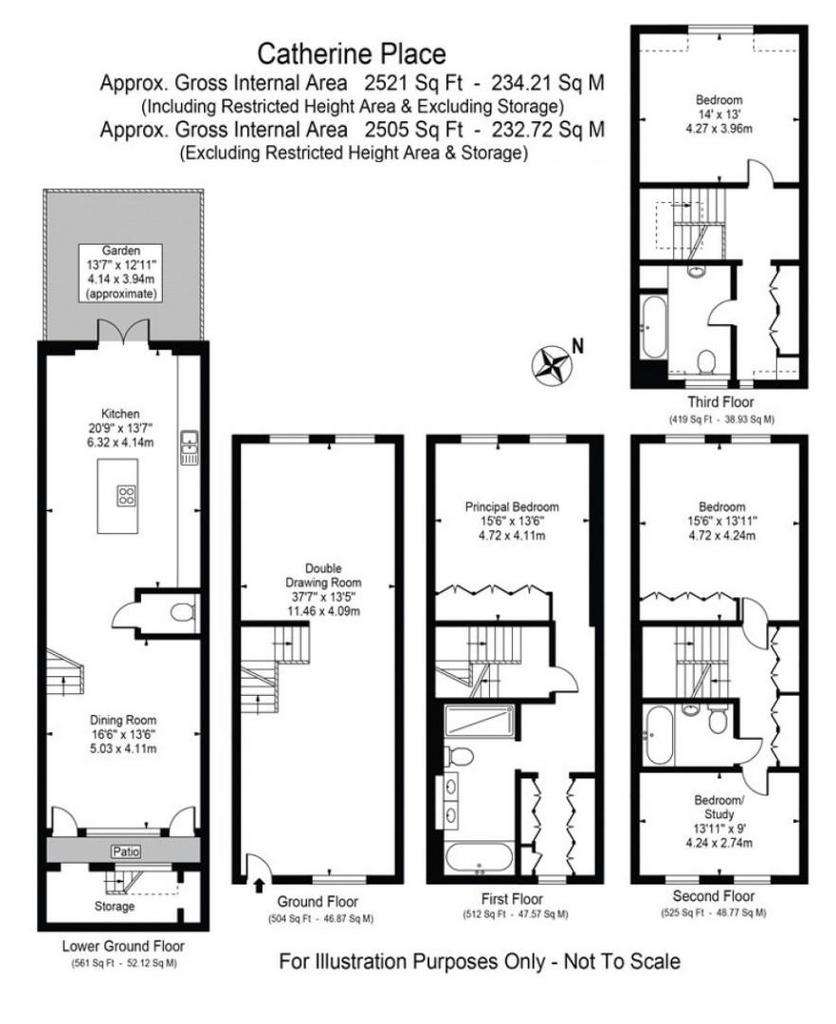 4 bedroom town house to rent - floorplan