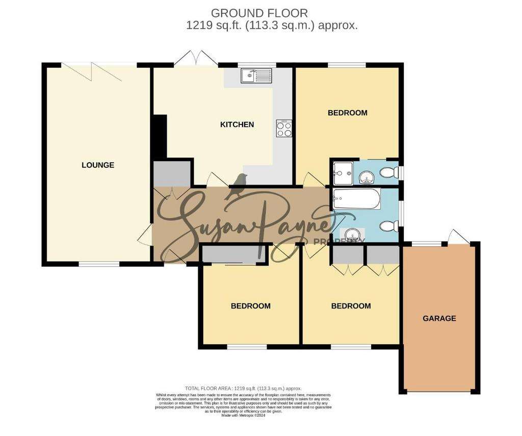 3 bedroom detached bungalow for sale - floorplan