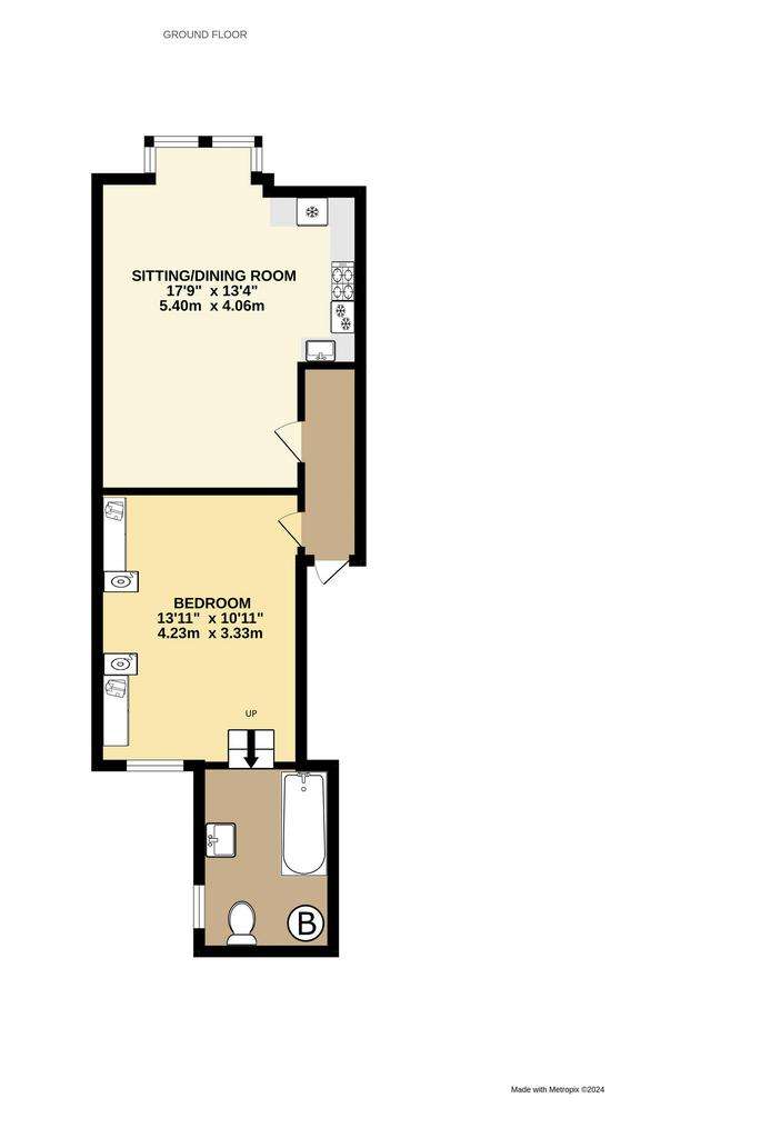 1 bedroom flat to rent - floorplan