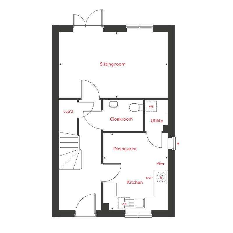 3 bedroom semi-detached house for sale - floorplan