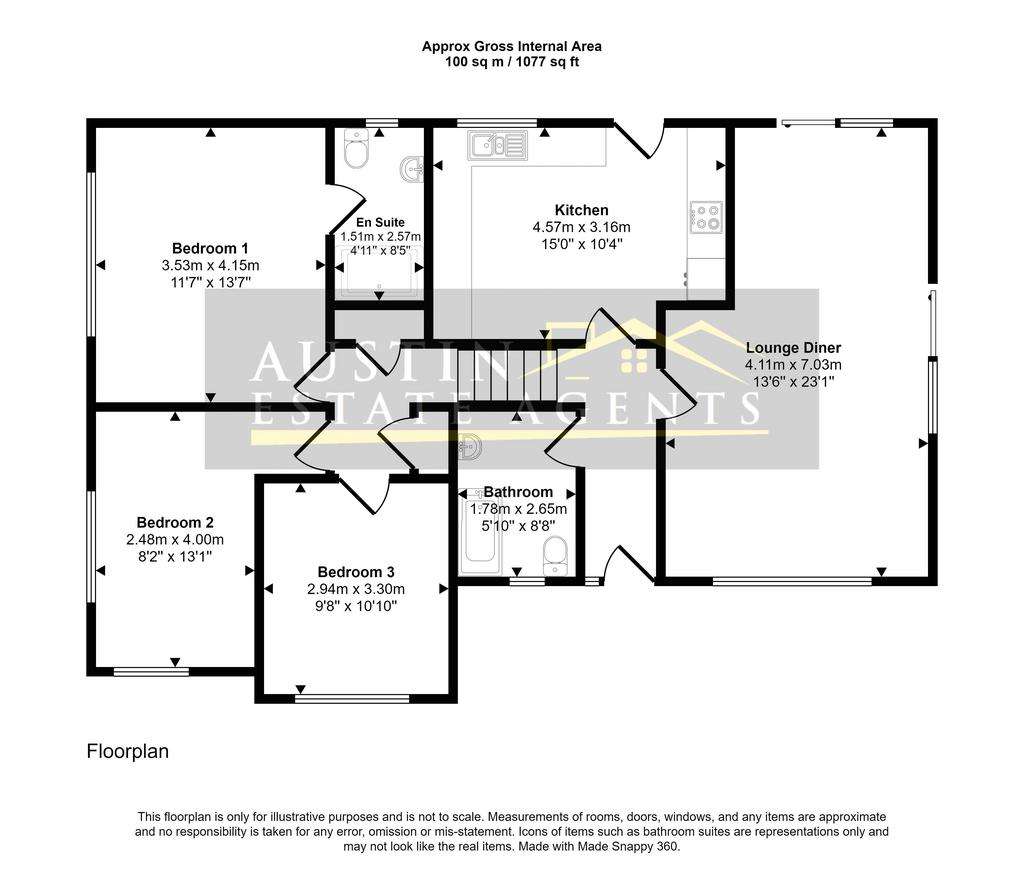 3 bedroom detached bungalow for sale - floorplan