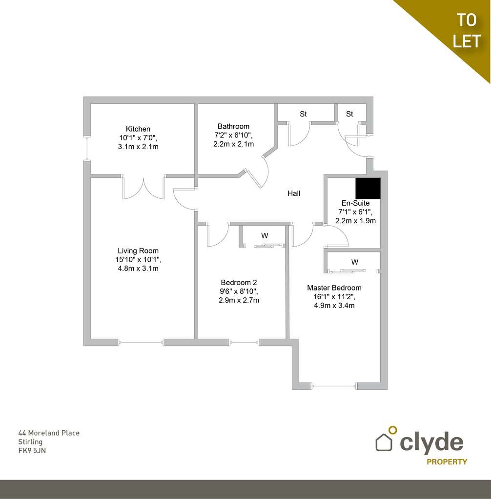 2 bedroom flat to rent - floorplan