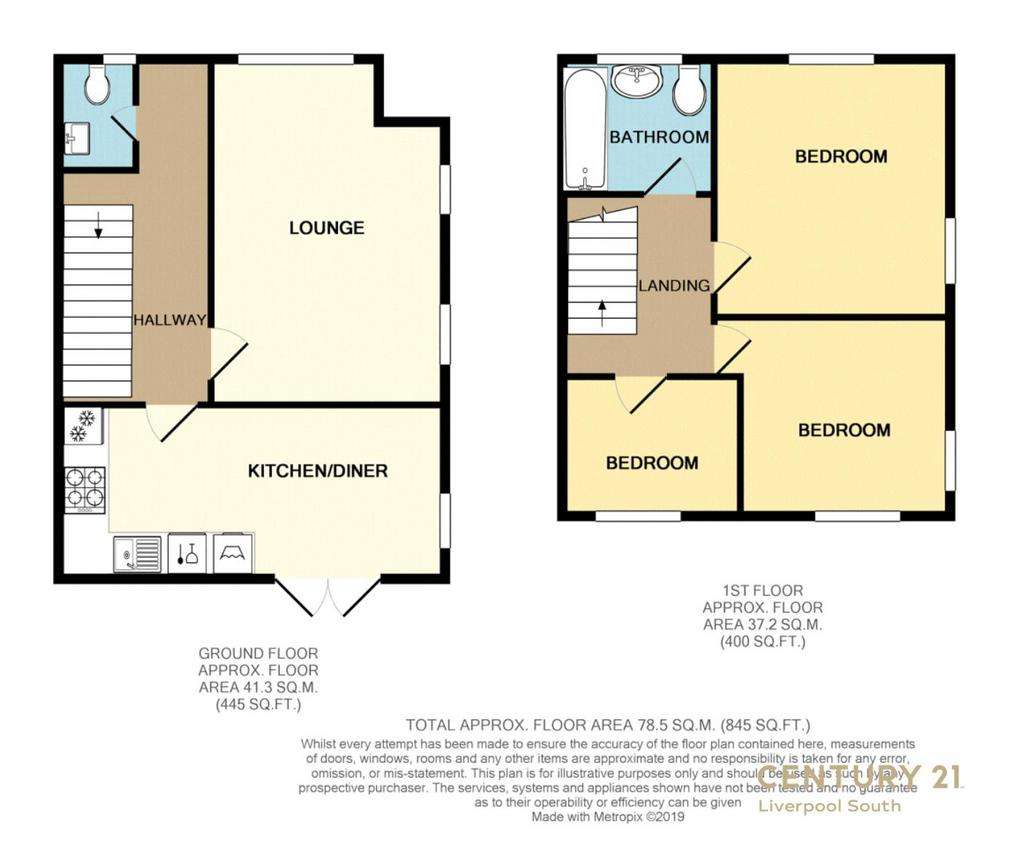 3 bedroom semi-detached house to rent - floorplan