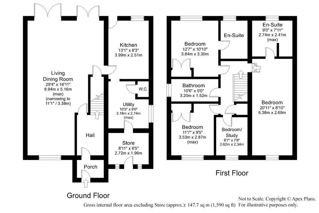 4 bedroom detached house for sale - floorplan