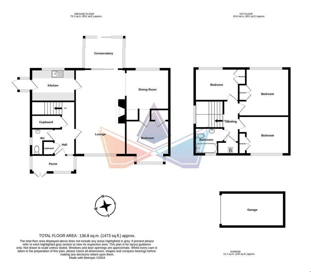 3 bedroom detached house for sale - floorplan