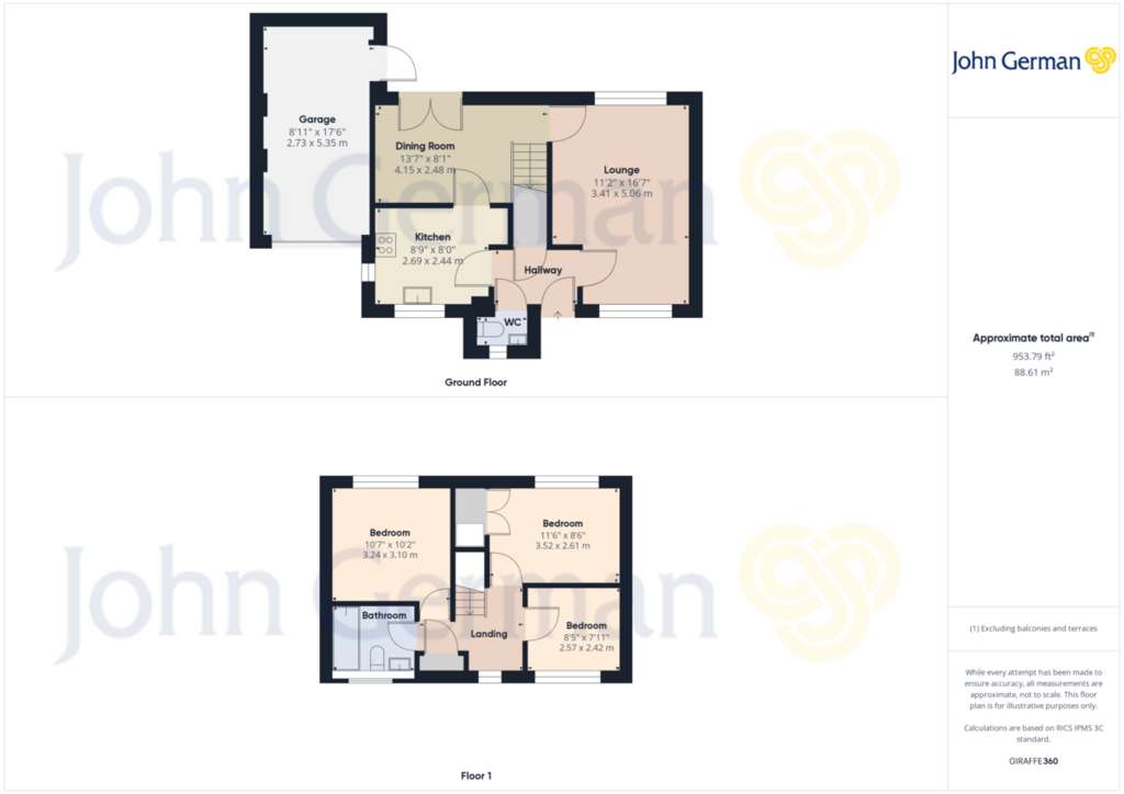 3 bedroom detached house for sale - floorplan