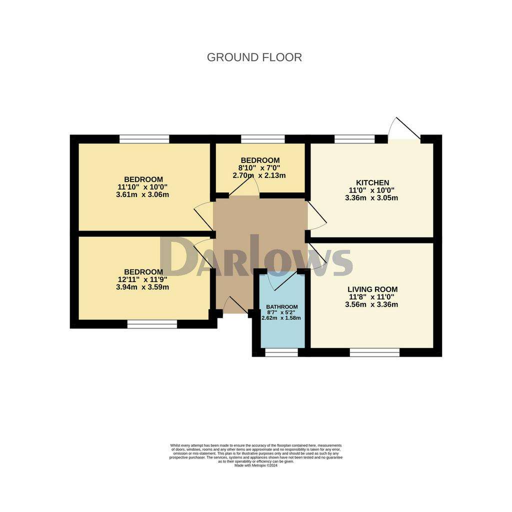 3 bedroom detached bungalow for sale - floorplan