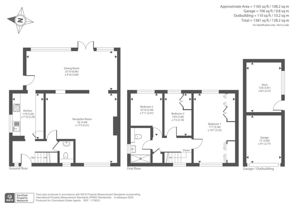 3 bedroom semi-detached house for sale - floorplan