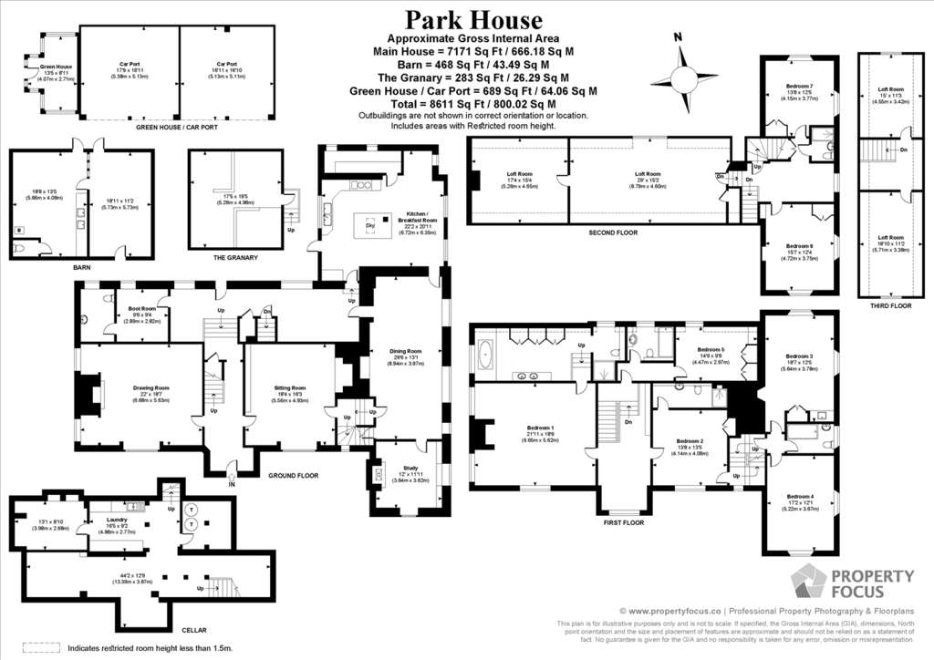 7 bedroom detached house for sale - floorplan