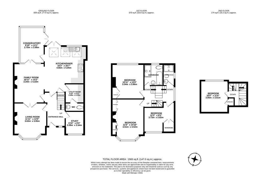 4 bedroom semi-detached house for sale - floorplan