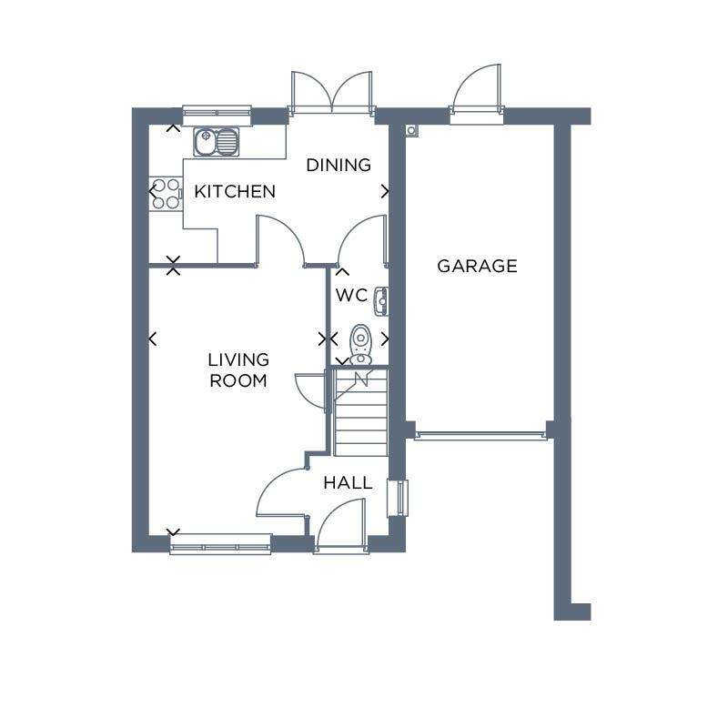 3 bedroom semi-detached house for sale - floorplan