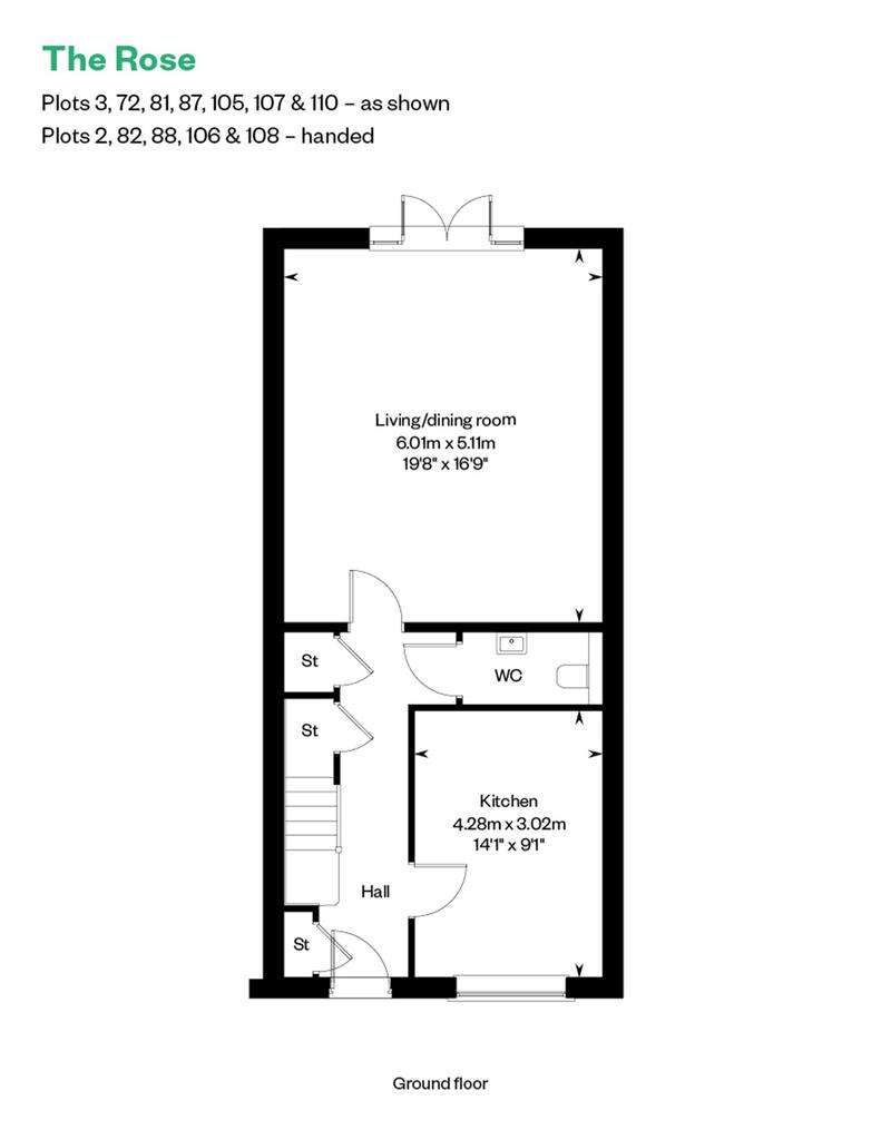 3 bedroom semi-detached house for sale - floorplan