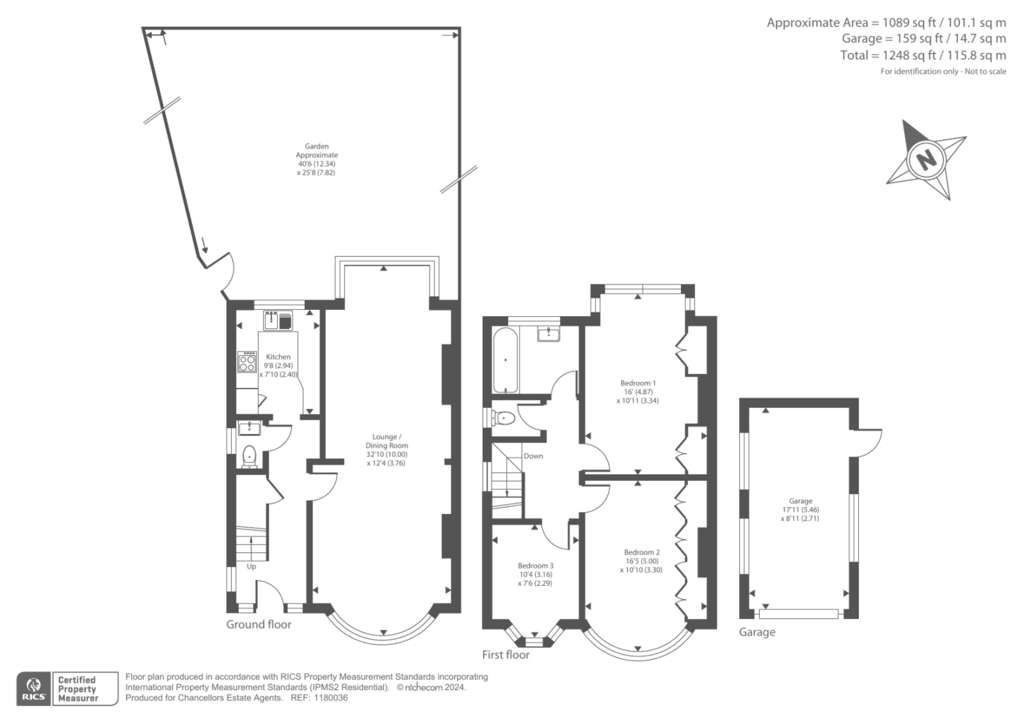 3 bedroom semi-detached house for sale - floorplan