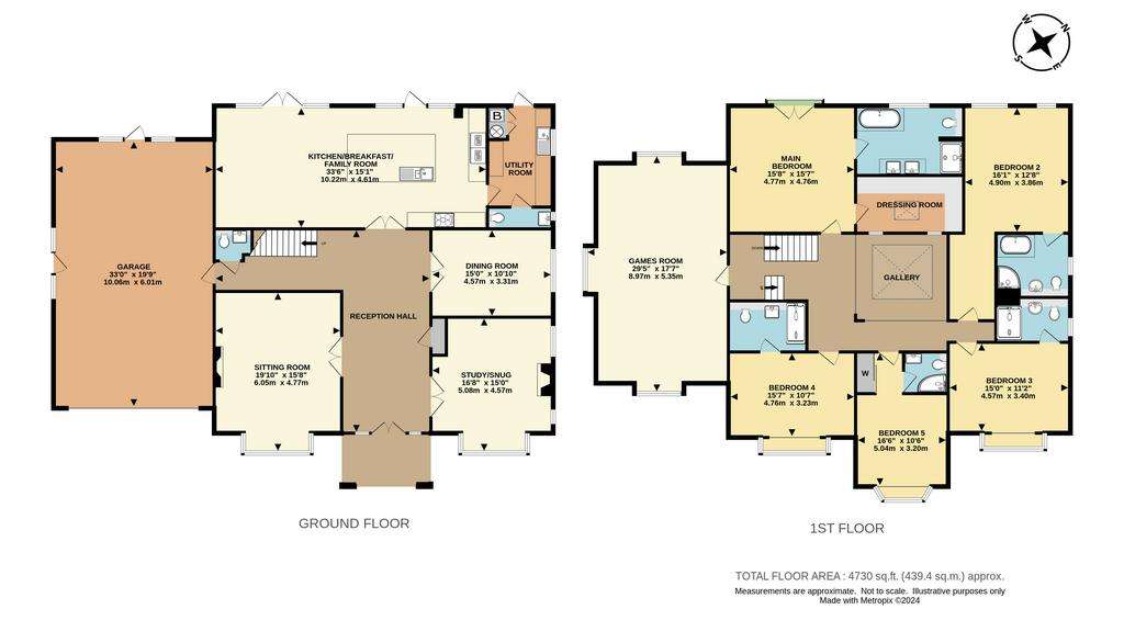 5 bedroom detached house for sale - floorplan