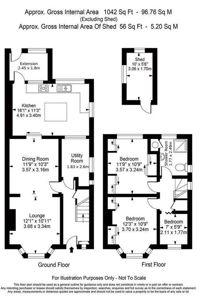 3 bedroom semi-detached house for sale - floorplan