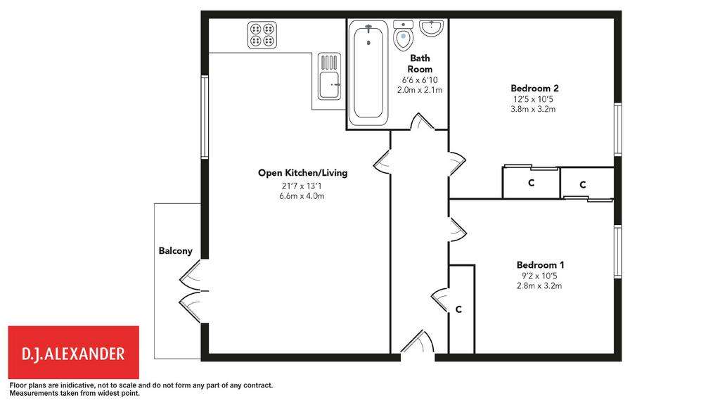 2 bedroom flat for sale - floorplan