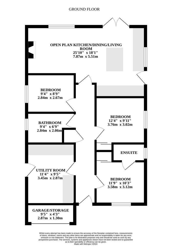 3 bedroom detached bungalow for sale - floorplan