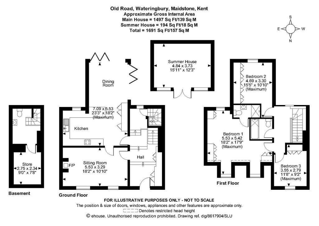 3 bedroom semi-detached house for sale - floorplan