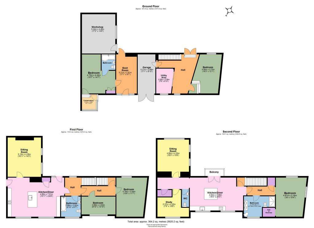 5 bedroom semi-detached house for sale - floorplan