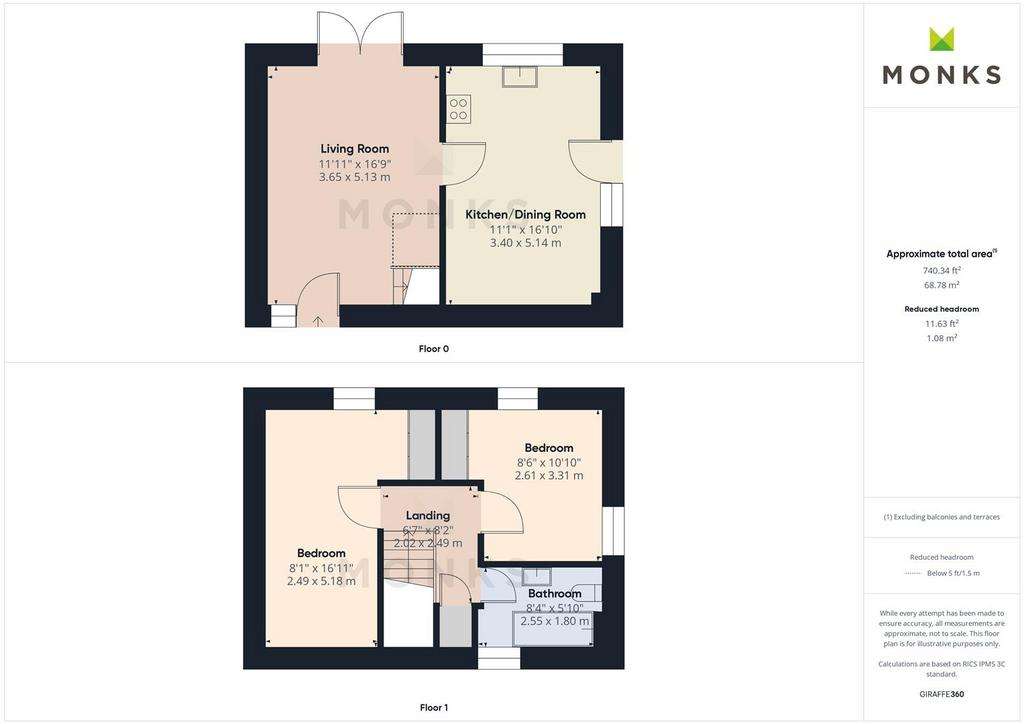 2 bedroom barn conversion for sale - floorplan