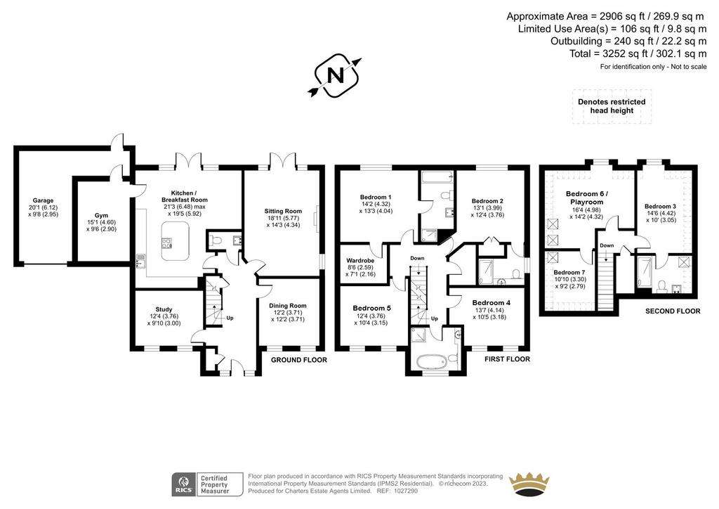 6 bedroom detached house for sale - floorplan