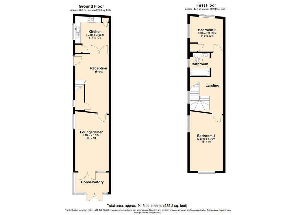 2 bedroom house for sale - floorplan