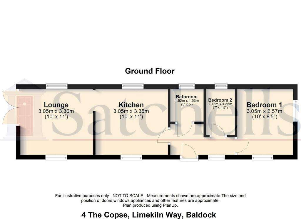 2 bedroom park home for sale - floorplan