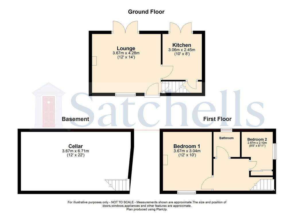 2 bedroom semi-detached house for sale - floorplan