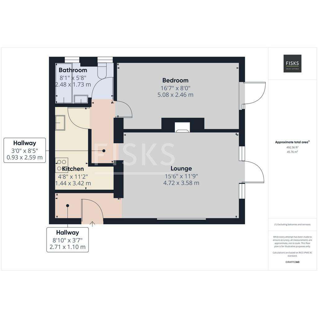 1 bedroom flat for sale - floorplan