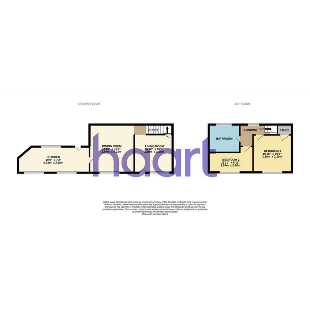 2 bedroom semi-detached house for sale - floorplan