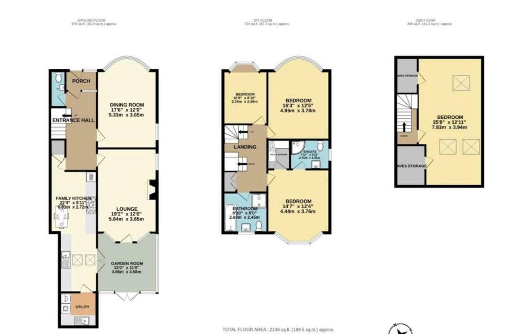 4 bedroom semi-detached house to rent - floorplan