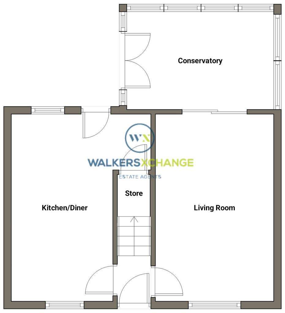 2 bedroom semi-detached house for sale - floorplan