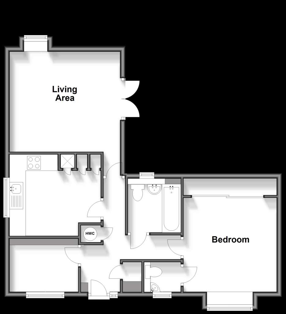 2 bedroom semi-detached bungalow for sale - floorplan