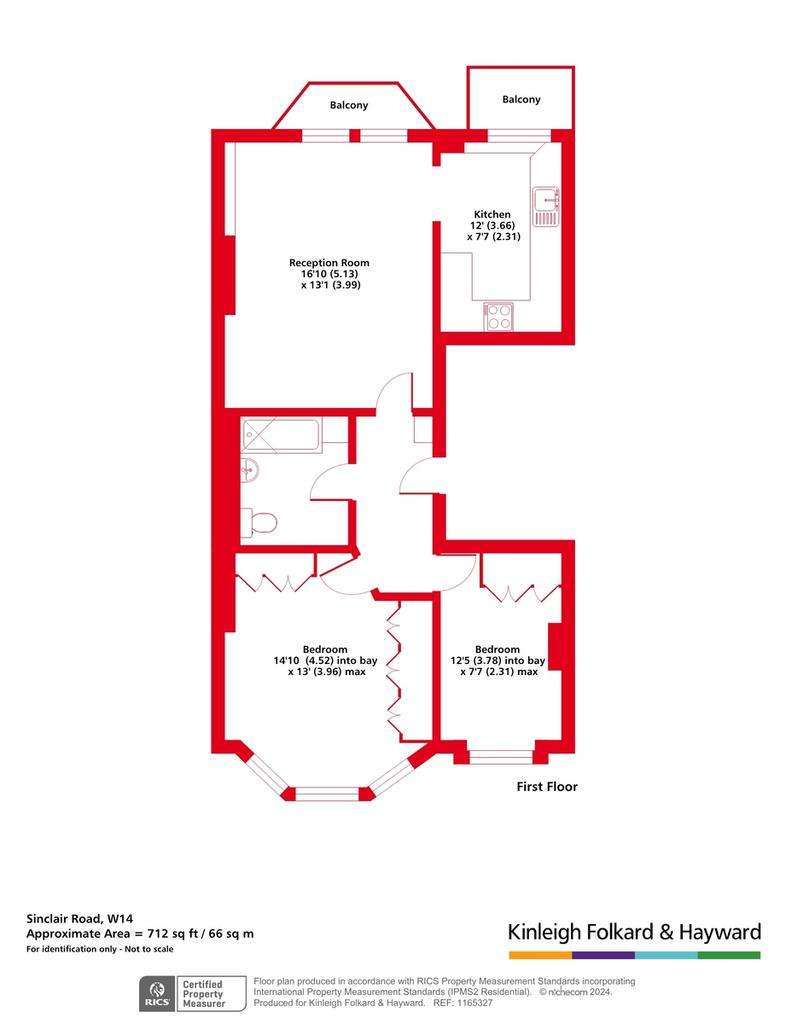 2 bedroom flat for sale - floorplan